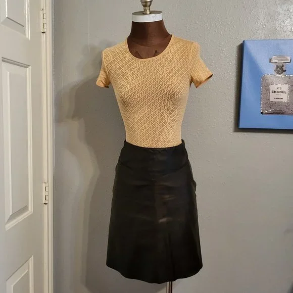 Prada | Skirts | Prada Leather Skirt | Poshmark